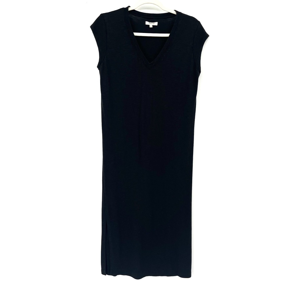 Madewell Black Sleeveless midi t-shirt tank dress casual minimalist comfy M